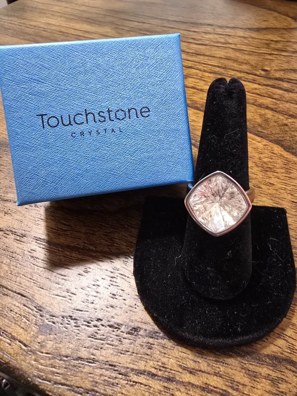 Touchstone Crystals by Swarovski MYSTIC Ring Crystal size 9 Rhodium Plated
